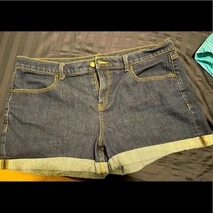 Old Navy roller cuff blue jean shorts